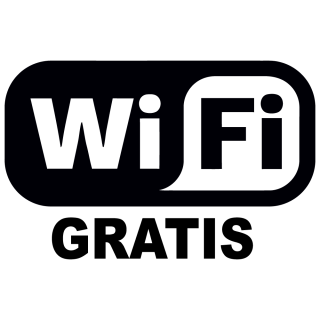 Wifi Gratis sticker Logo uitgesneden - 1