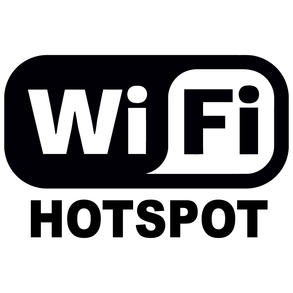 Bedelen Tonen overal Wifi Hotspot sticker Logo uitgesneden