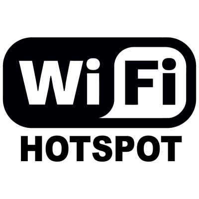 Wifi Hotspot sticker Logo uitgesneden - 1