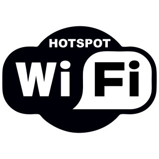 Wifi-ovaler Hotspot-Aufkleber mit Logo, ausgeschnitten – 1