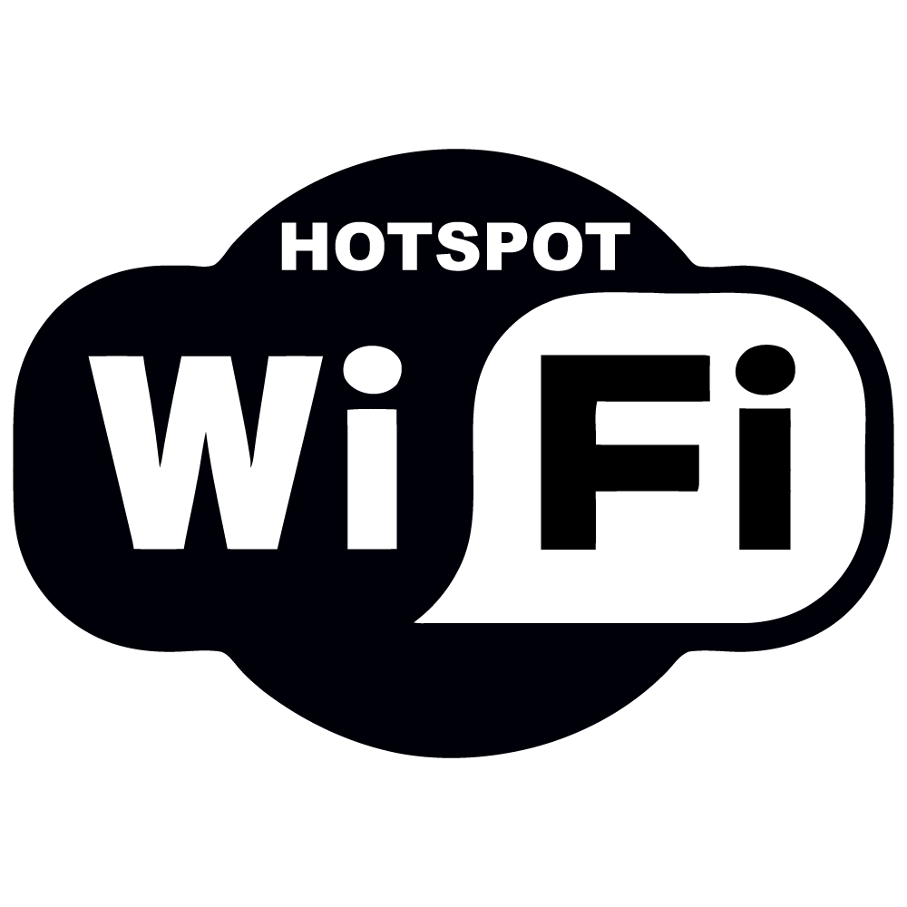 Wifi-ovaler Hotspot-Aufkleber mit Logo, ausgeschnitten – 1