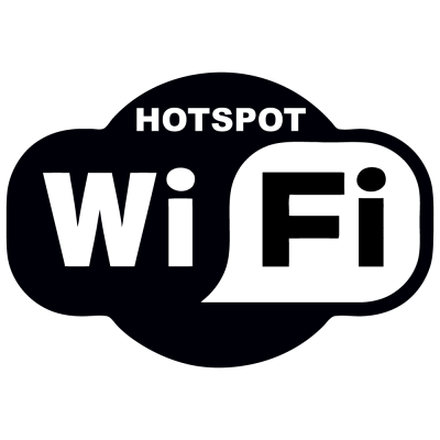 Wifi Ovaal Hotspot sticker Logo uitgesneden - 1