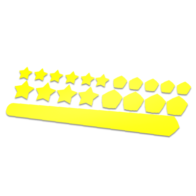 Set 20 Framebescherming glans kleur sterren - 1