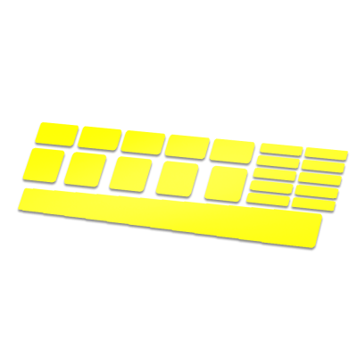 Set 21 Framebescherming glans kleur vierkanten - 1