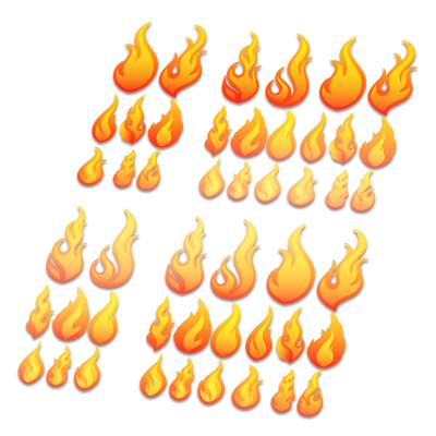 Helm stickers Vuurballen - 1