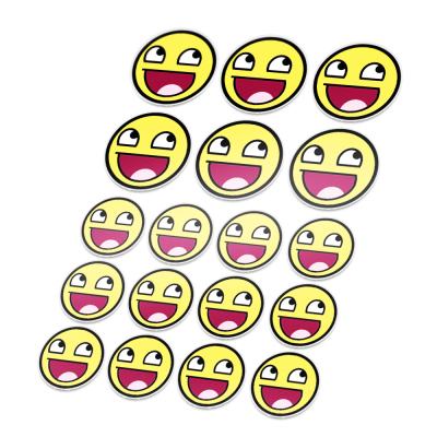 Helm stickers Awesome Smiley - 1