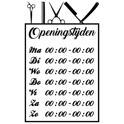 Openingstijden kapperszaak - 1