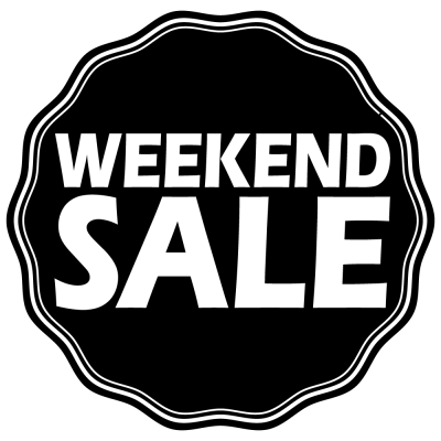 Weekend sale 5 korting sticker - 1