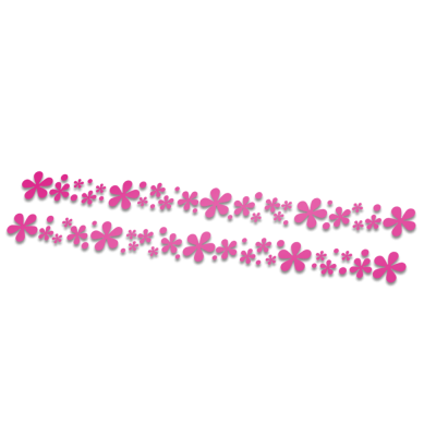 Flower striping fietsstickers - 1
