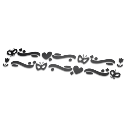 Vlinders striping fietsstickers - 1