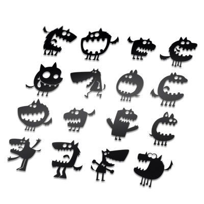 Monster Fiets stickers - 1