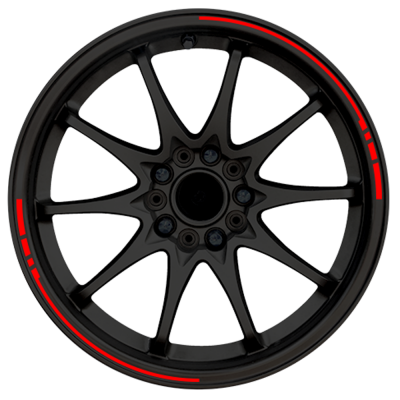 Kies je eigen kleur/materiaal halfway rimstriping motor - 1