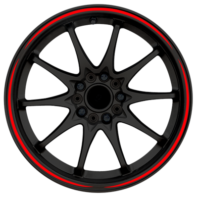 Kies je eigen kleur/materiaal faded rimstriping motor - 1