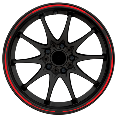 Kies je eigen kleur/materiaal thick & thin rimstriping motor - 1