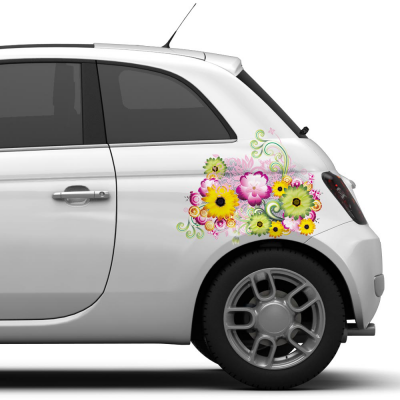 Bloemen Full Color autosticker - 1