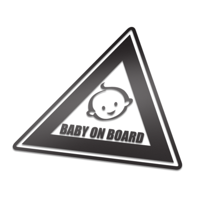 Baby on board driehoek eigen kleur - 1