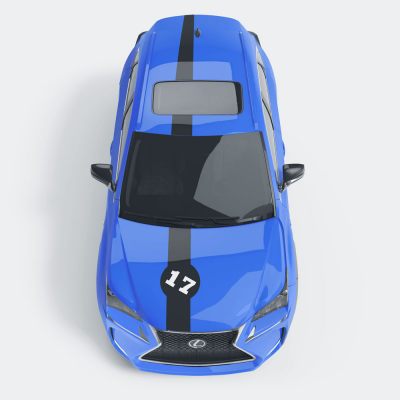 Auto striping streep rondje nummer - 1