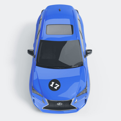 Auto striping rondje en nummer - 1