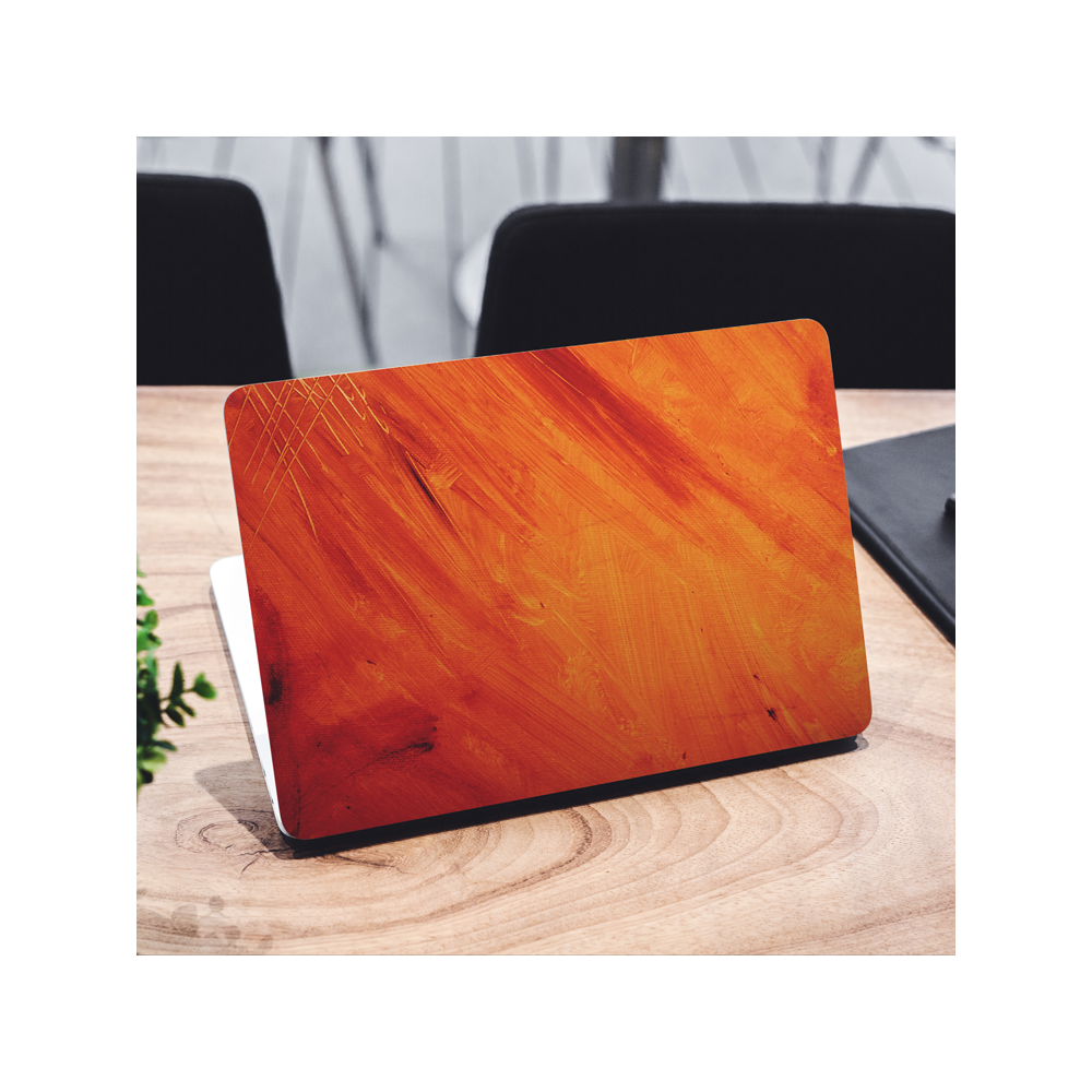 Abstract Paint Orange Laptop Sticker - 1