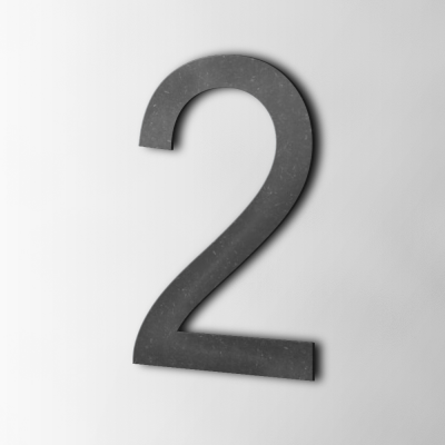 Houten Cijfer 2 Arial MDF Zwart - 1 Houten Cijfer 2 Arial MDF Zwart - 1