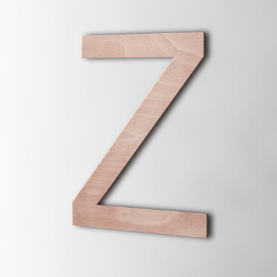 Houten Letter Z Arial Okoume - 1