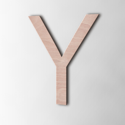 Houten Letter Y Arial Okoume - 1