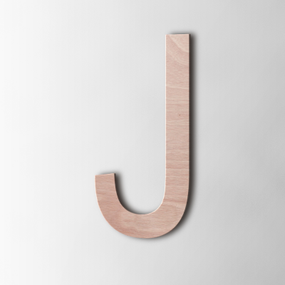 Houten Letter J Arial Okoume - 1 Houten Letter J Arial Okoume - 1