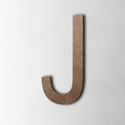 Houten Letter J Arial MDF Bruin - 1 Houten Letter J Arial MDF Bruin - 1