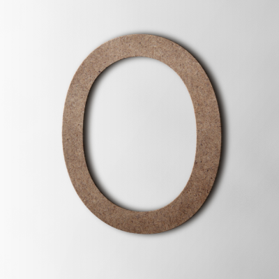Houten Letter O Arial MDF Bruin - 1
