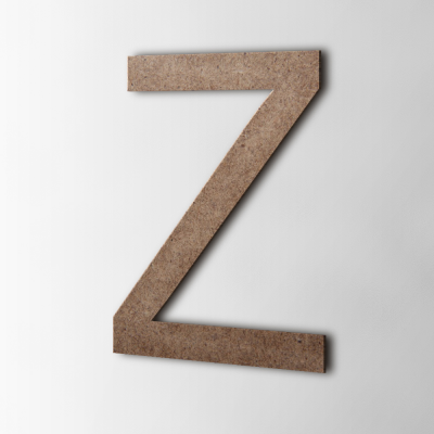 Houten Letter Z Arial MDF Bruin - 1