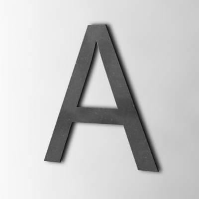 Houten Letter A Arial MDF Zwart - 1