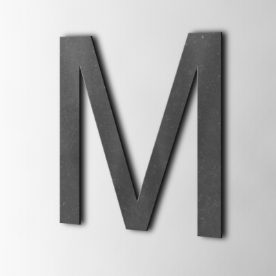 Houten Letter M Arial MDF Zwart - 1 Houten Letter M Arial MDF Zwart - 1