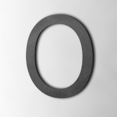 Houten Letter O Arial MDF Zwart - 1 Houten Letter O Arial MDF Zwart - 1