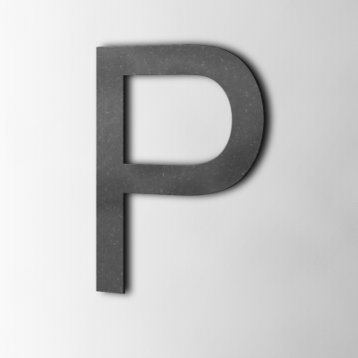 Houten Letter P Arial MDF Zwart - 1 Houten Letter P Arial MDF Zwart - 1