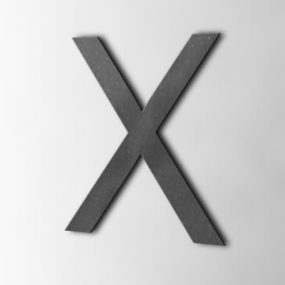 Houten Letter X Arial MDF Zwart - 1 Houten Letter X Arial MDF Zwart - 1
