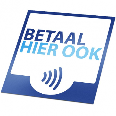 Betaal hier ook contactloos sticker - 1
