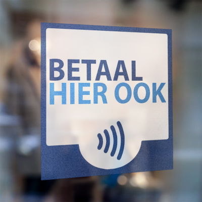 Betaal hier ook contactloos sticker - 2