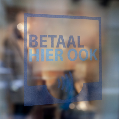 Betaal hier ook contactloos sticker - 3