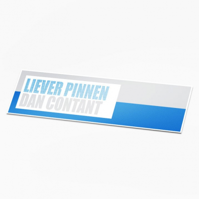 Liever pinnen dan contant sticker - 1