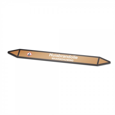 Huisbrandolie Pictogramsticker Leidingmarkering - 1