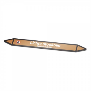 Lichte Stookolie Pictogramsticker Leidingmarkering - 1