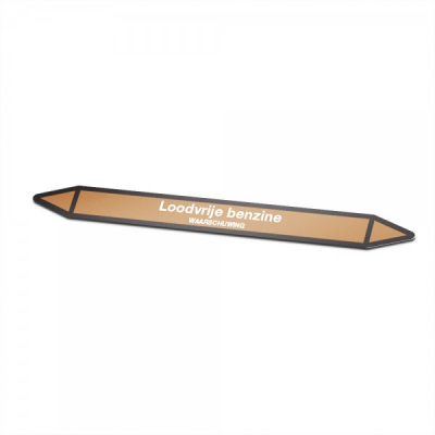 Loodvrije Benzine Pictogramsticker Leidingmarkering - 1 Loodvrije Benzine Pictogramsticker Leidingmarkering - 1