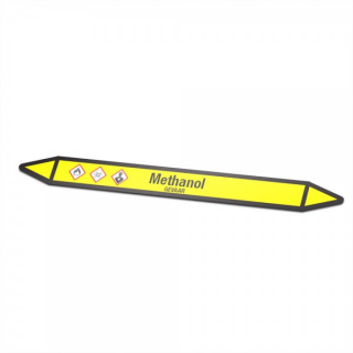 Etiqueta adhesiva con icono de metanol Marcado de tuberías - 1