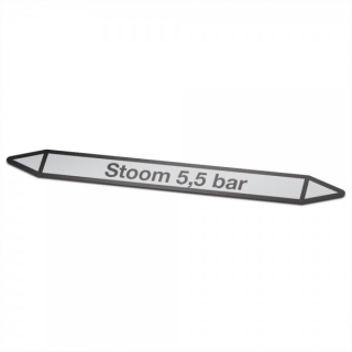 Steam 5.5 bar Pictogram sticker Pipe marking - 1