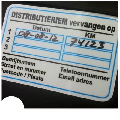 Distributieriem Service Onderhoud stickers - 2