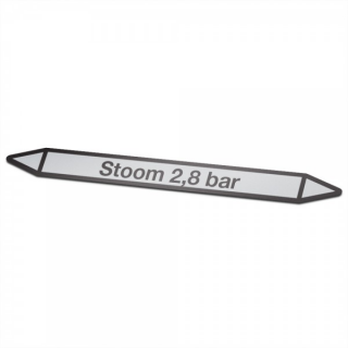 Steam 2.8 bar Pictogram sticker Pipe marking - 1