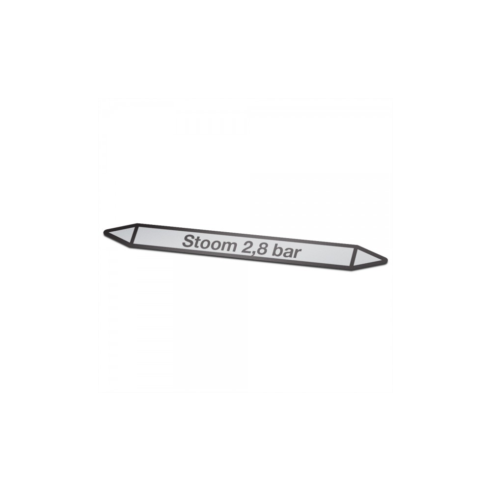 Steam 2.8 bar Pictogram sticker Pipe marking - 1