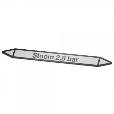 Stoom-2,8-bar Pictogramsticker Leidingmarkering - 1
