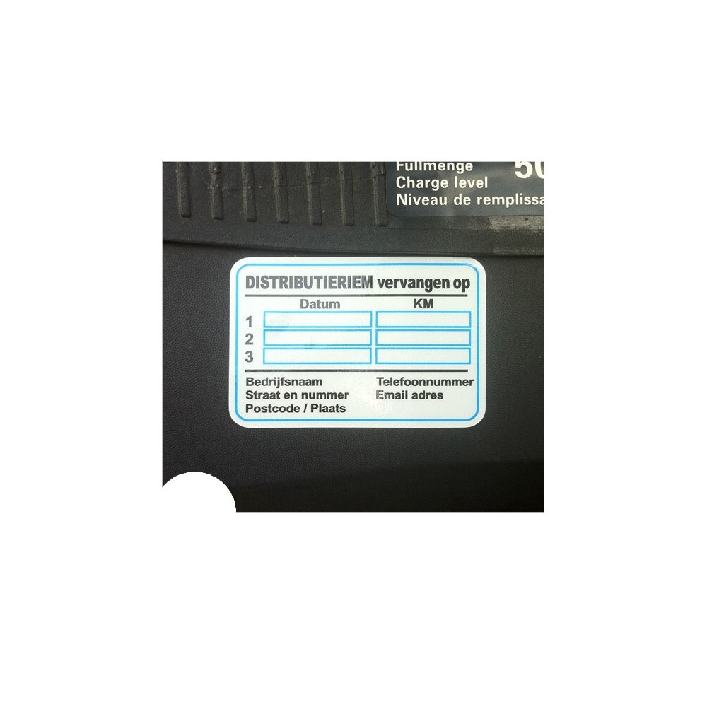 Distributieriem Service Onderhoud stickers - 3