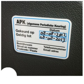APK Service-Wartungsaufkleber - 2